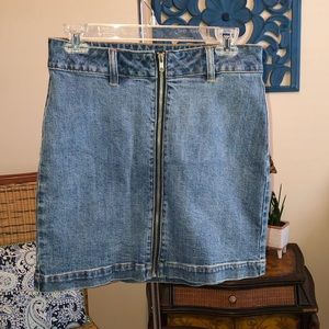 Misc USA S Zip Up High-Rise Denim Skirt